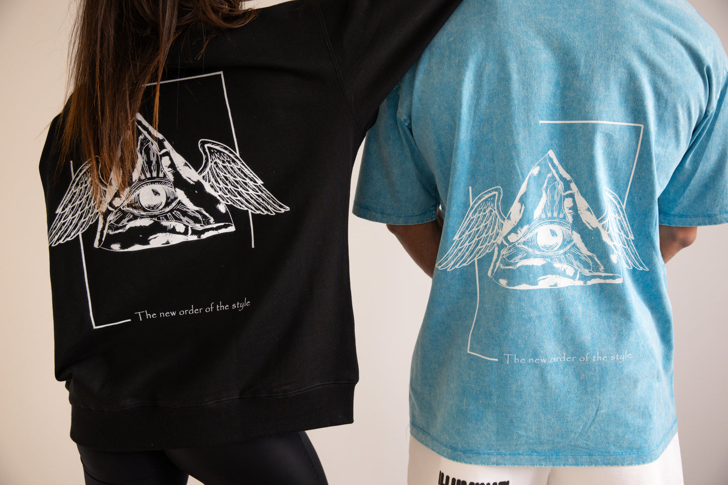Vintage faded white logo ILLUMINATI T-SHIRT