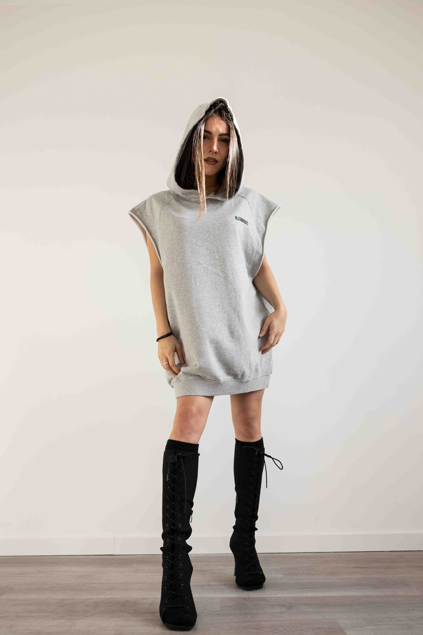 Canottiera felpata oversize ILLUMINATI