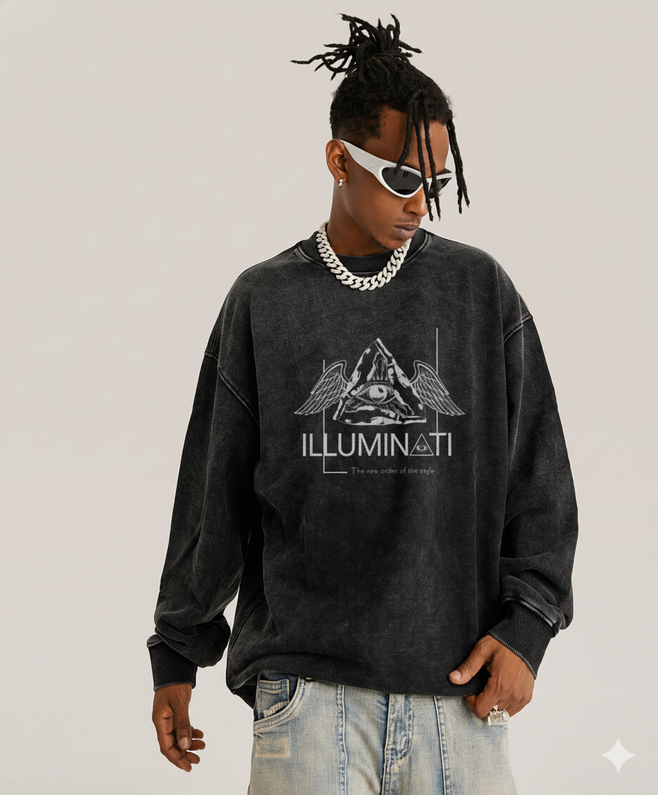 Oversized Heavyweight Sweatshirt - Subliminal Message 
