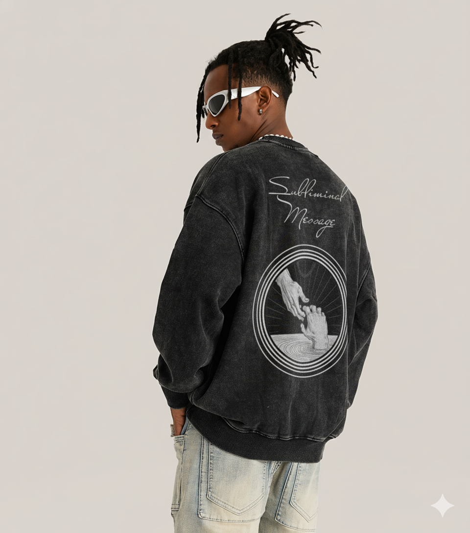 Oversized Heavyweight Sweatshirt - Subliminal Message 