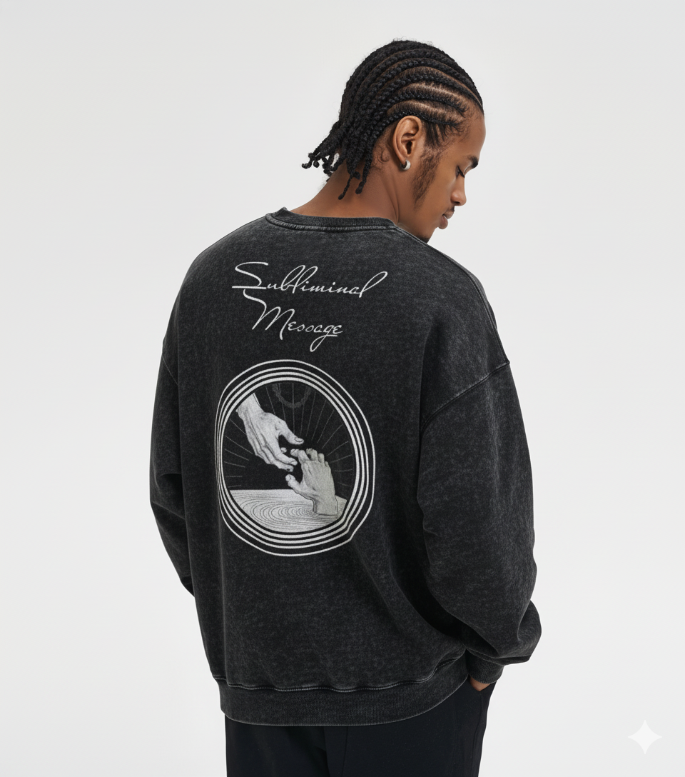 Oversized Heavyweight Sweatshirt - Subliminal Message 
