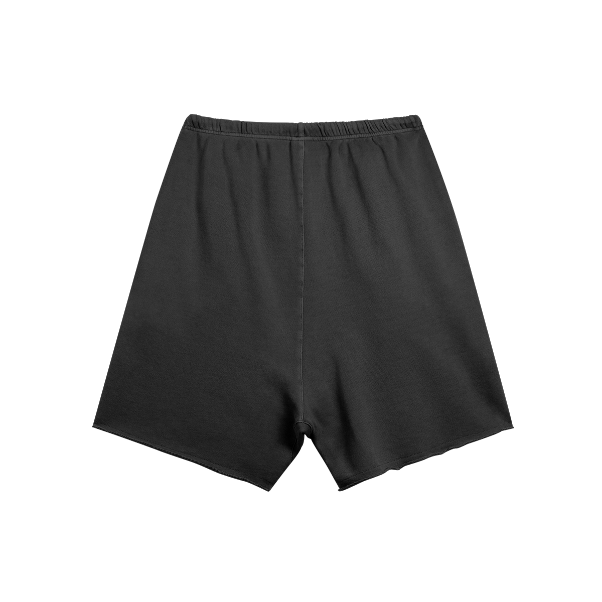Baggy Shorts with Raw Hem - Illuminati White Logo