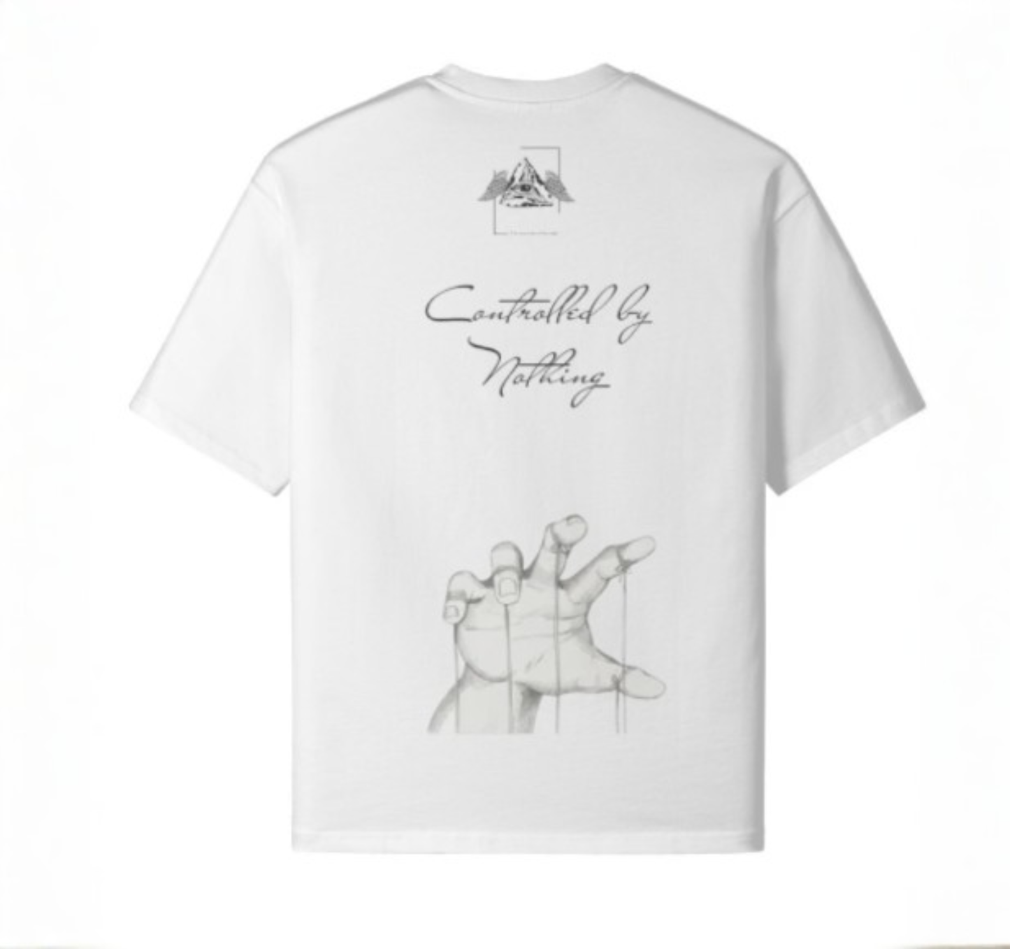 Boxy T-shirt - White Controlled by Nothing 