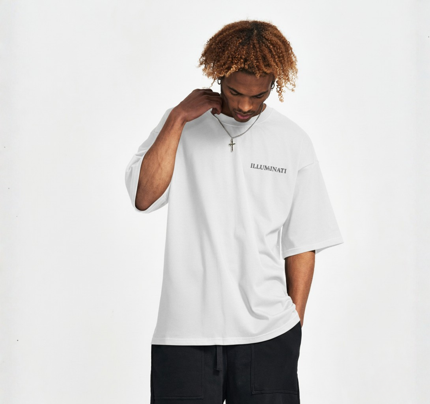 Boxy T-shirt - White Controlled by Nothing 