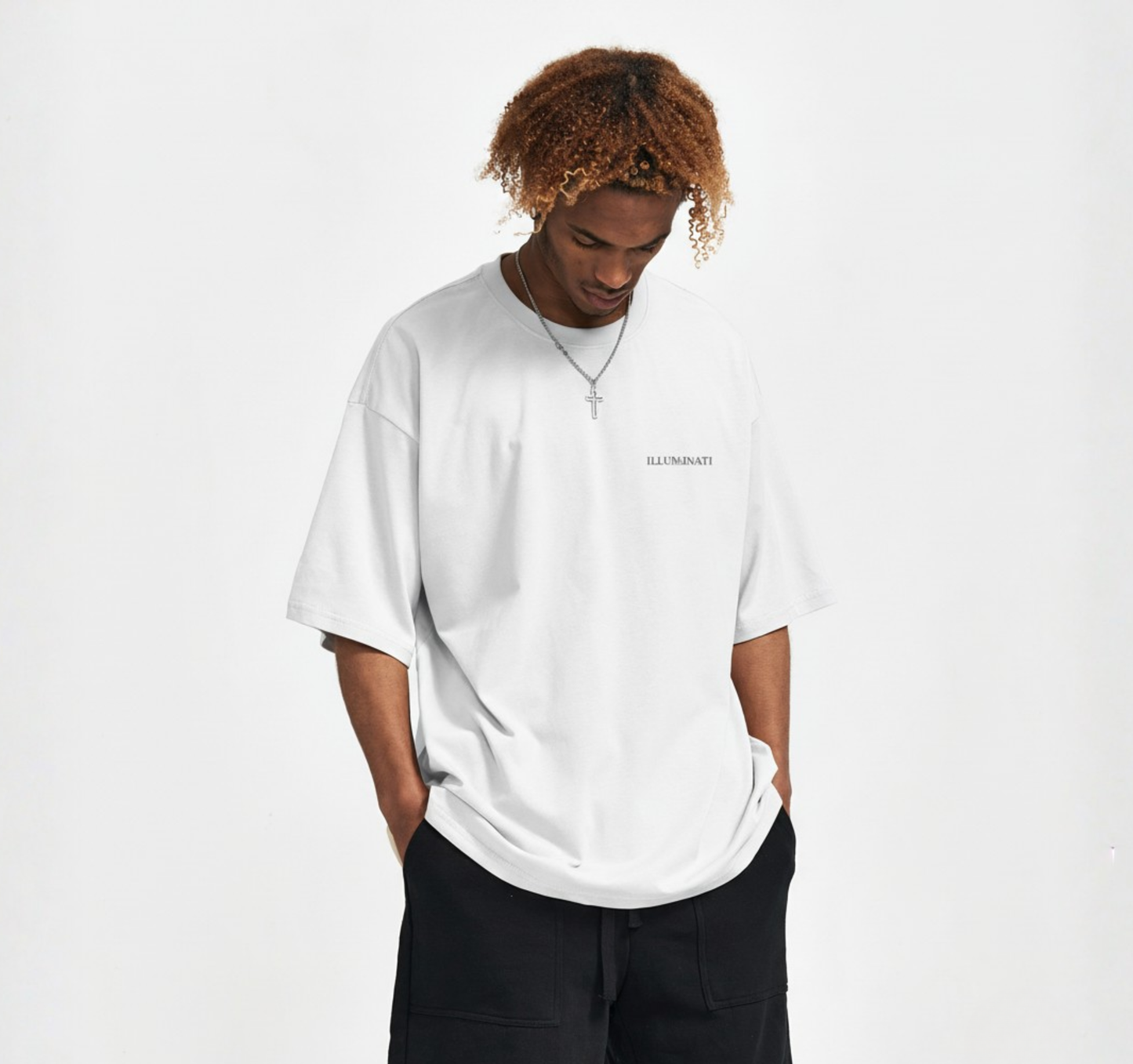 Boxy T-shirt - White Controlled by Nothing 