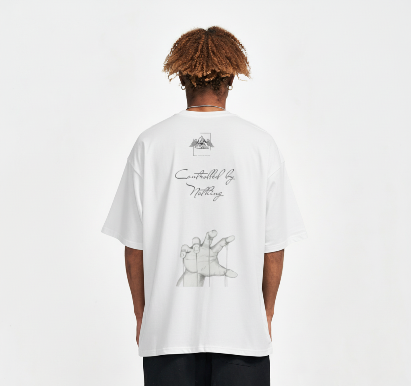 Boxy T-shirt - White Controlled by Nothing 