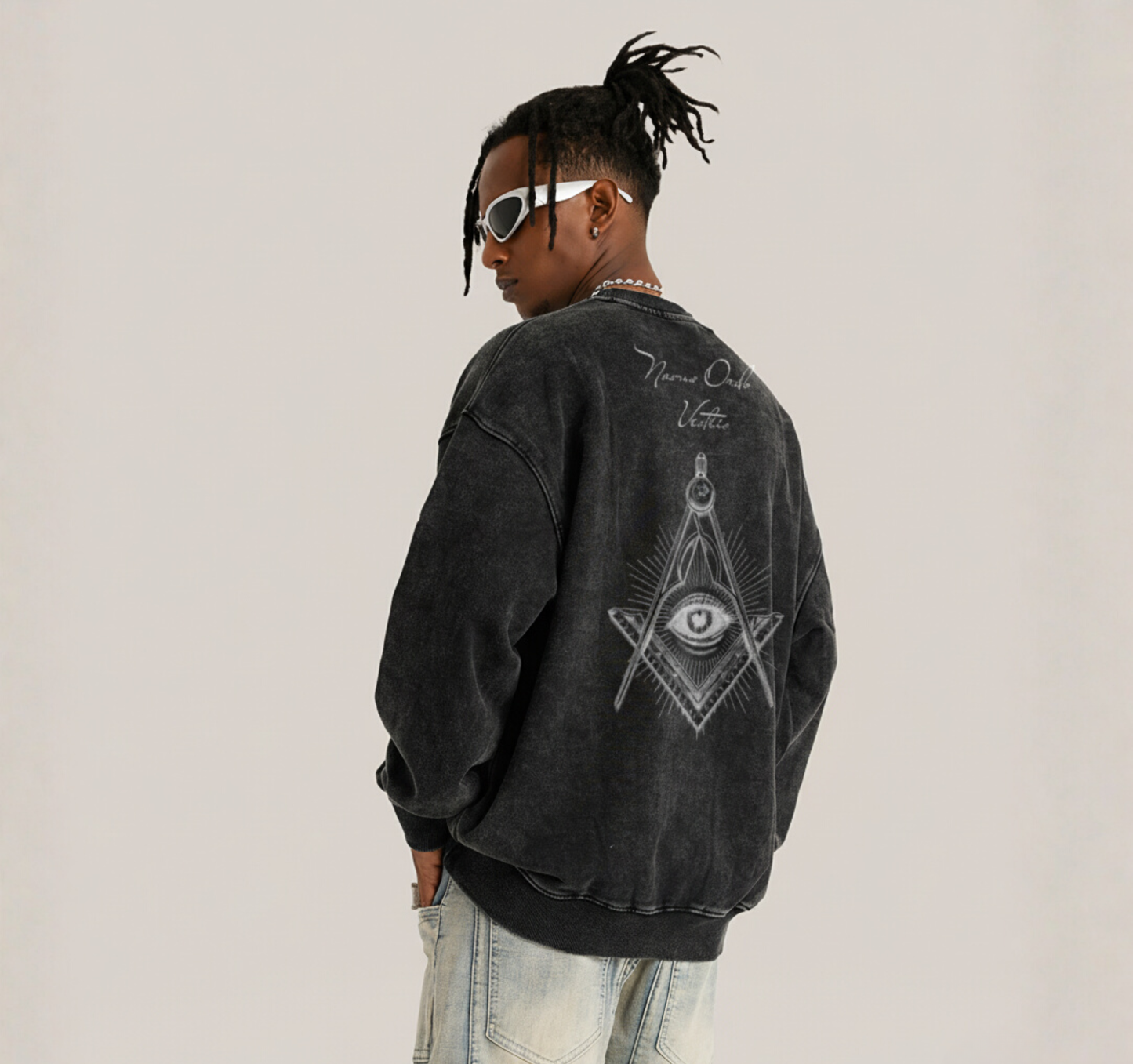 Oversized Vintage Effect Heavyweight Sweatshirt - Novus Ordo Vesteis 