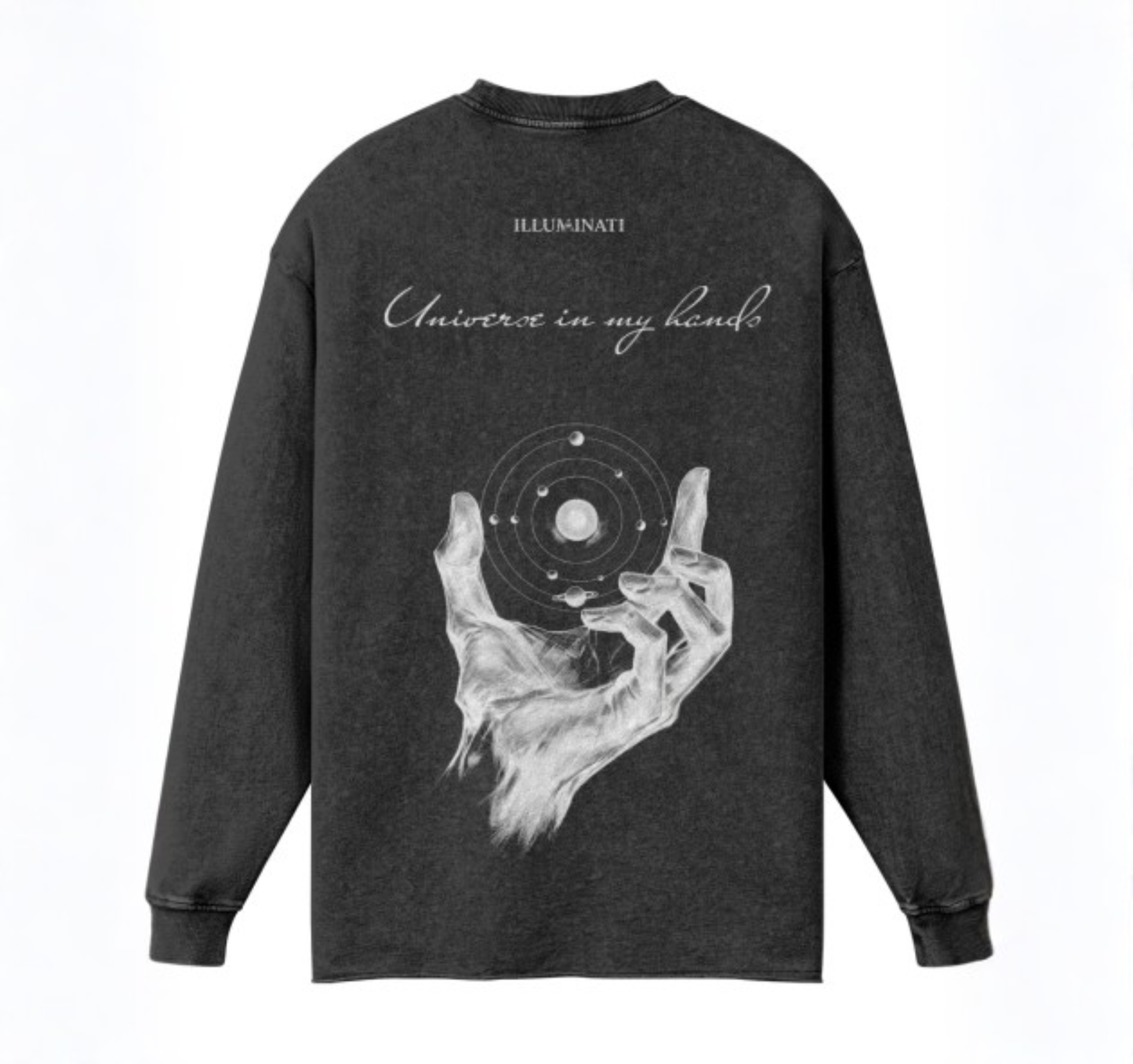 Lightweight Vintage-Effect Sweatshirt - Universe In My Hands 