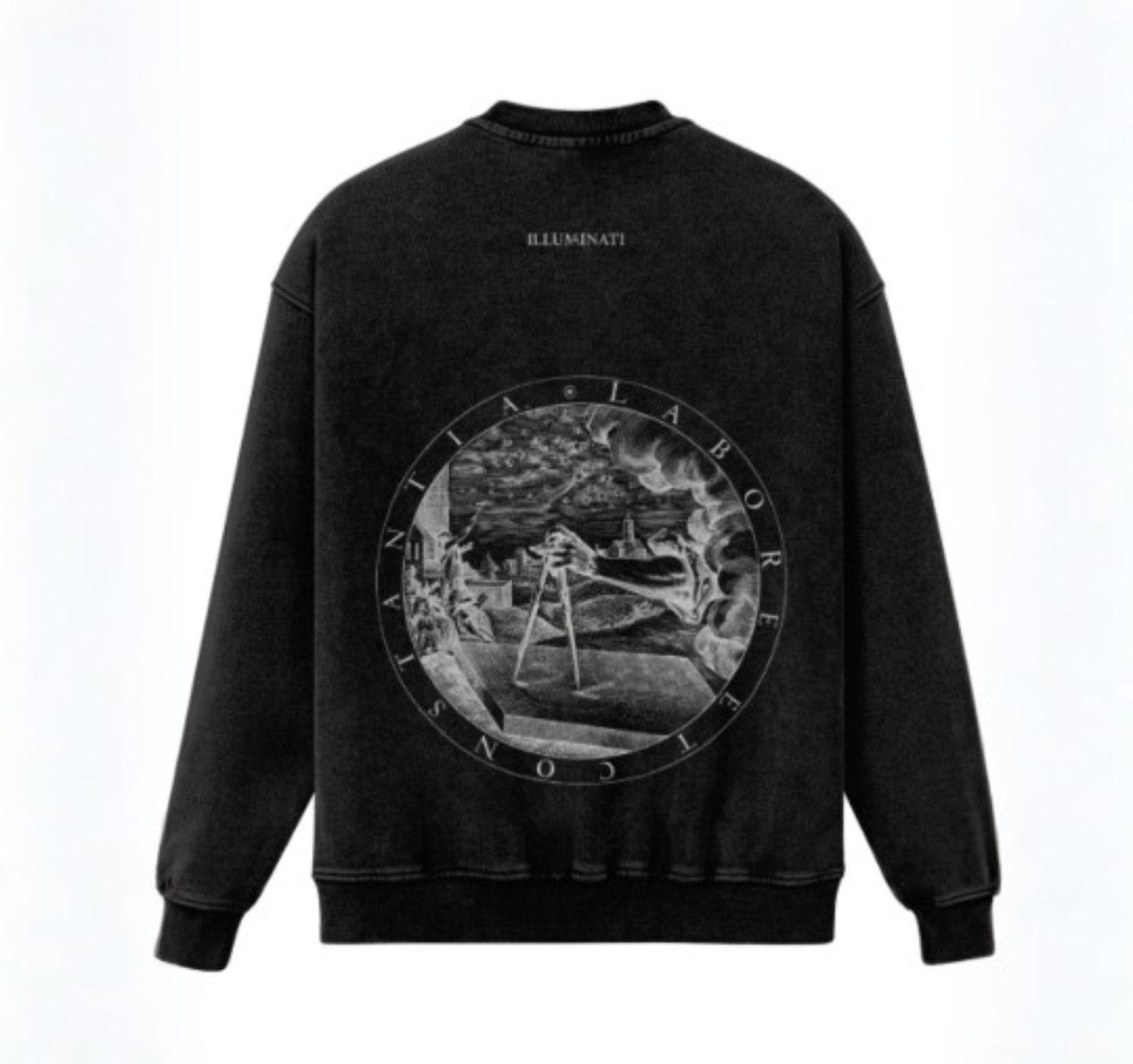Oversized Vintage Effect Sweatshirt - Labore Et Constantia