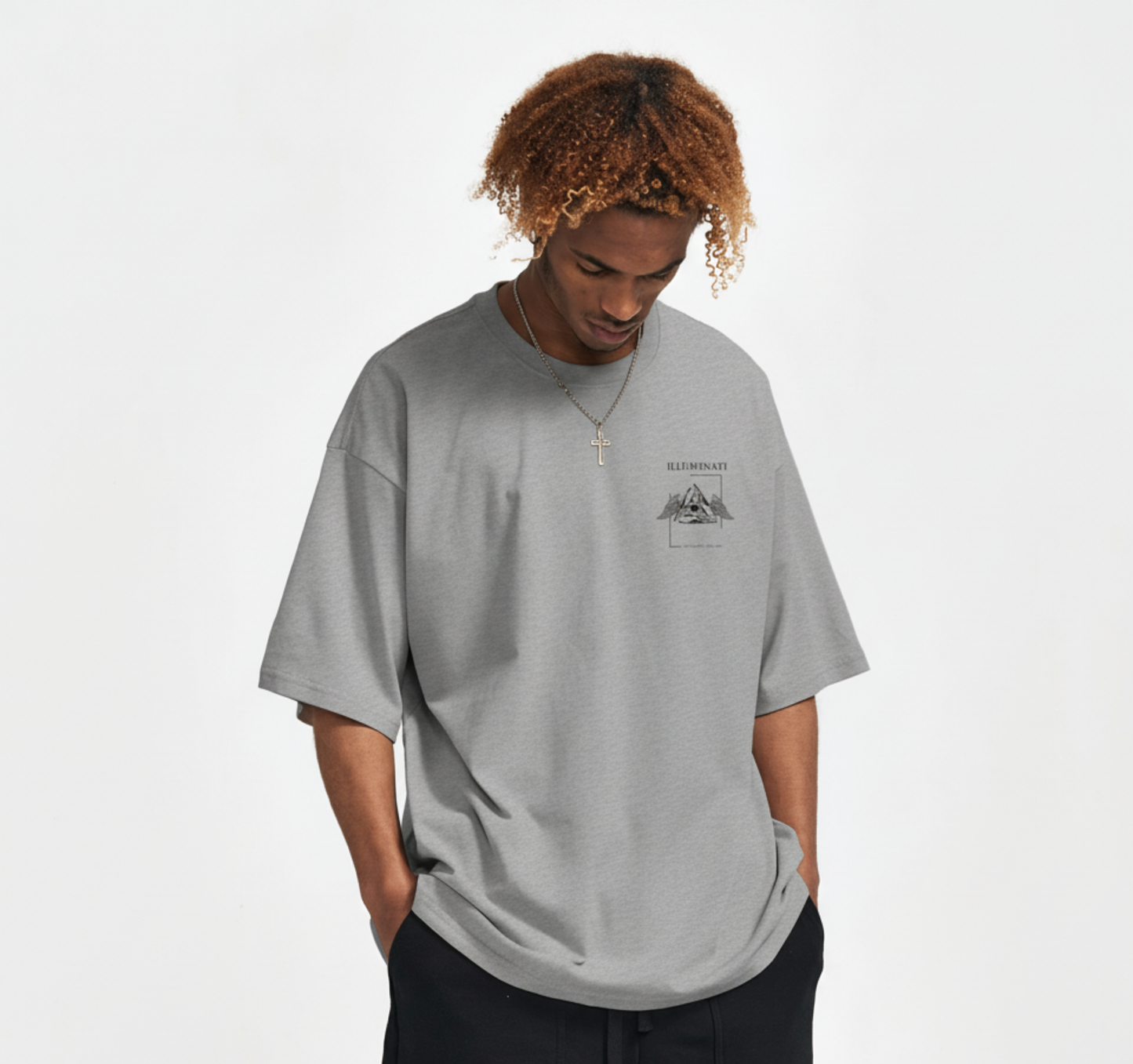 Boxy T-shirt - Labore et Constantia (Black Logo)