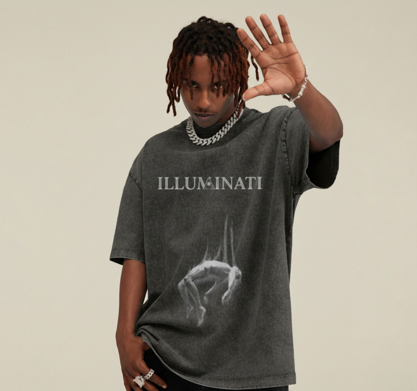 Oversized Washed Effect T-shirt - Dimension