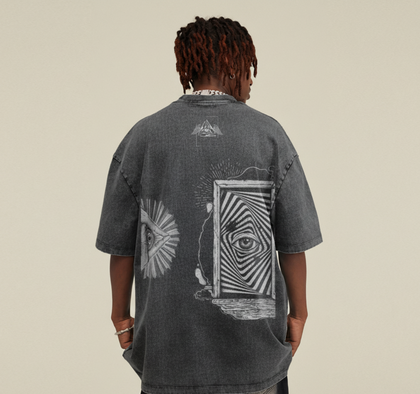 Oversized Washed Effect T-shirt - Dimension