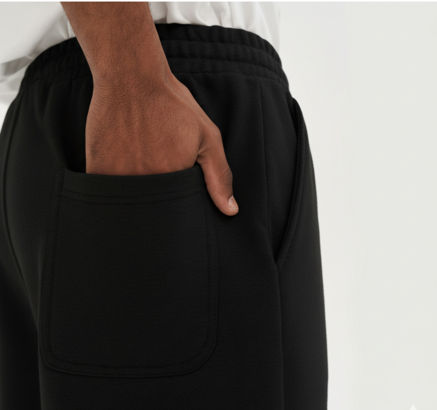 Oversized Lightweight Fleece Shorts - Illuminati (White Logo)