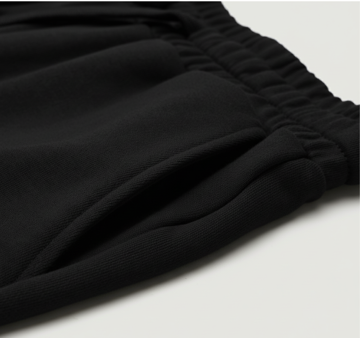 Oversized Lightweight Fleece Shorts - Illuminati (White Logo)