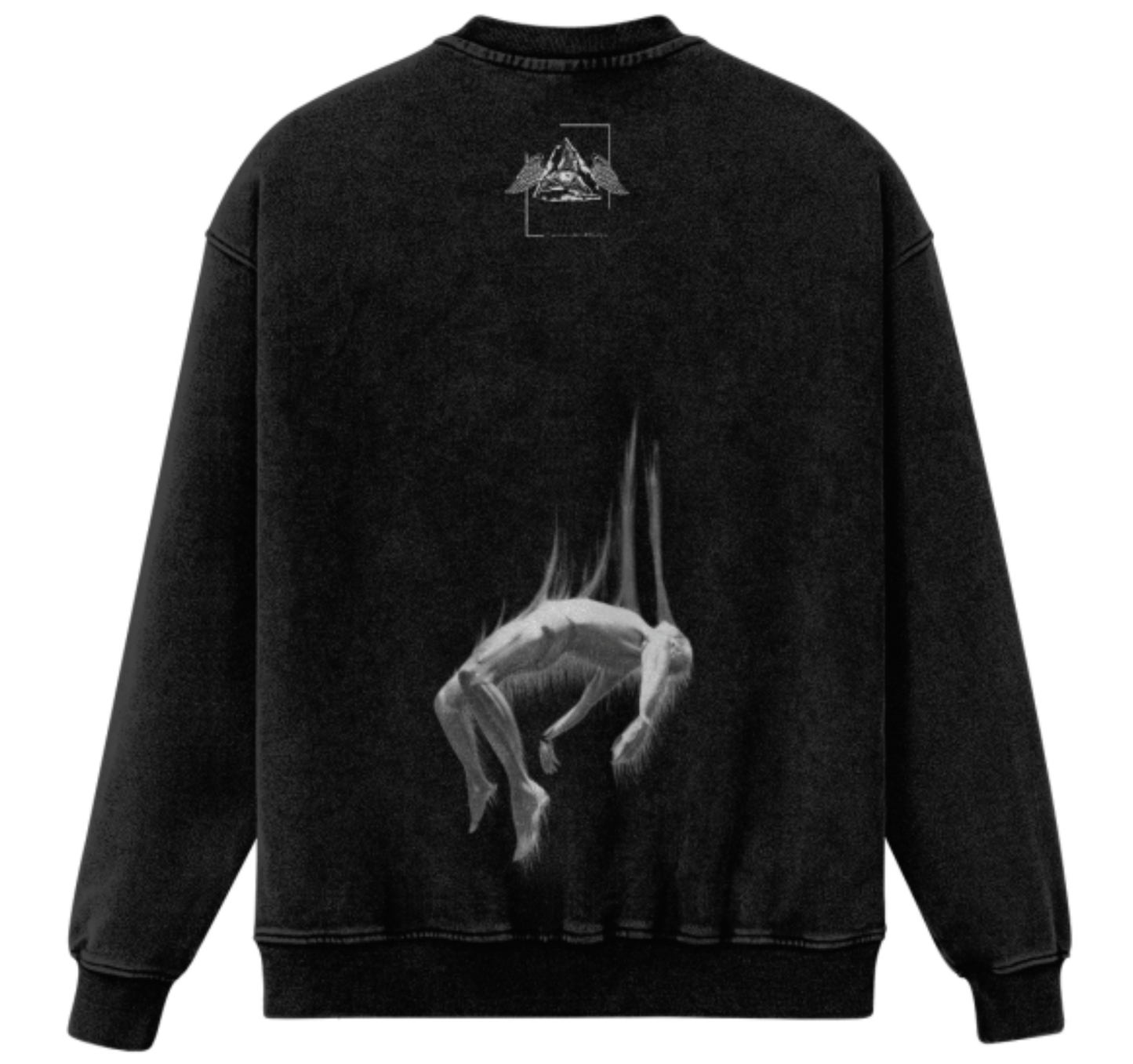Oversized Sweatshirt with Faded Effect - Falling Soul 
