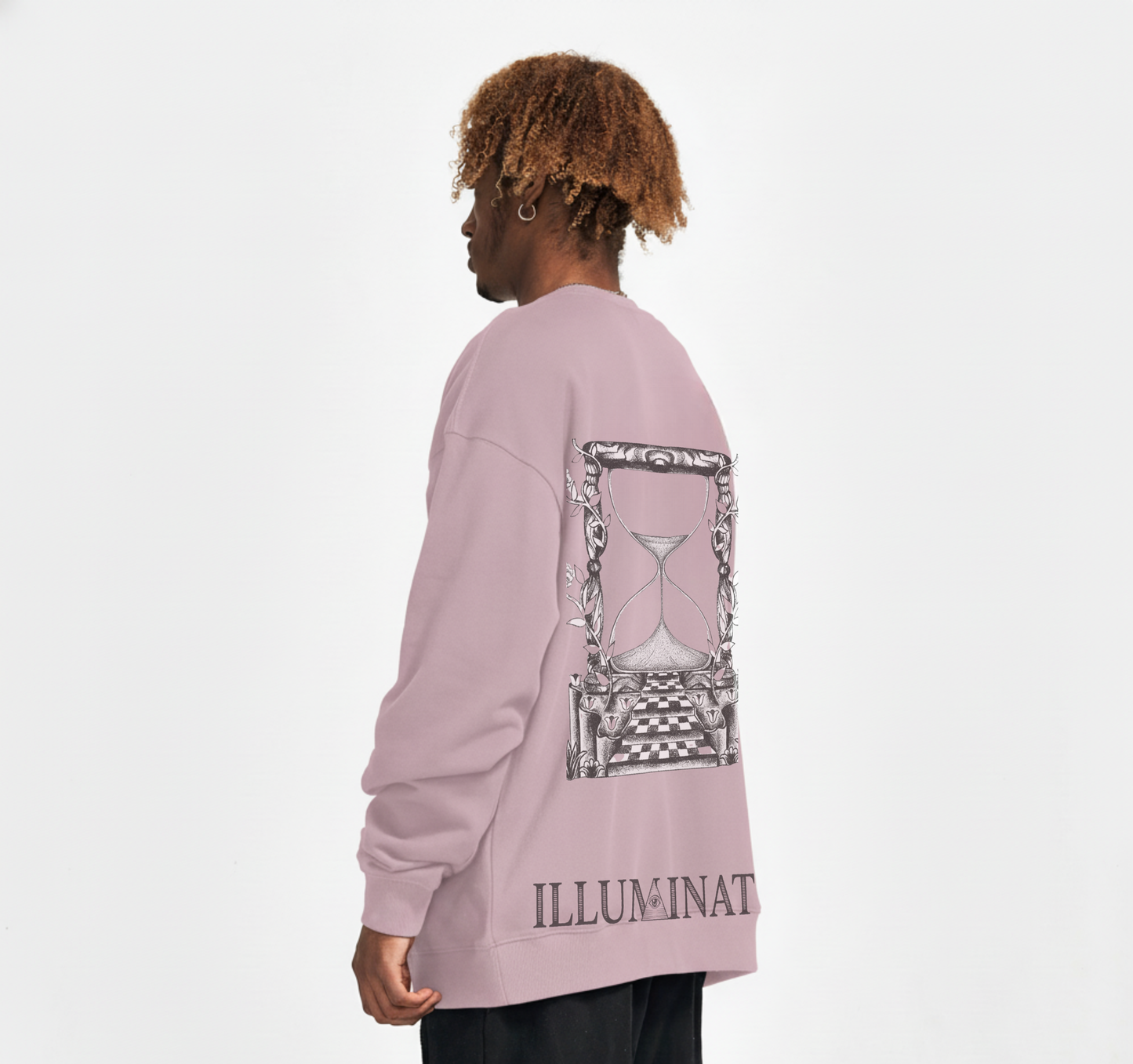 Oversized Premium Cotton Sweatshirt - Sand Time 