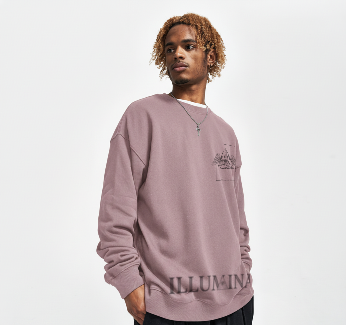 Oversized Premium Cotton Sweatshirt - Sand Time 