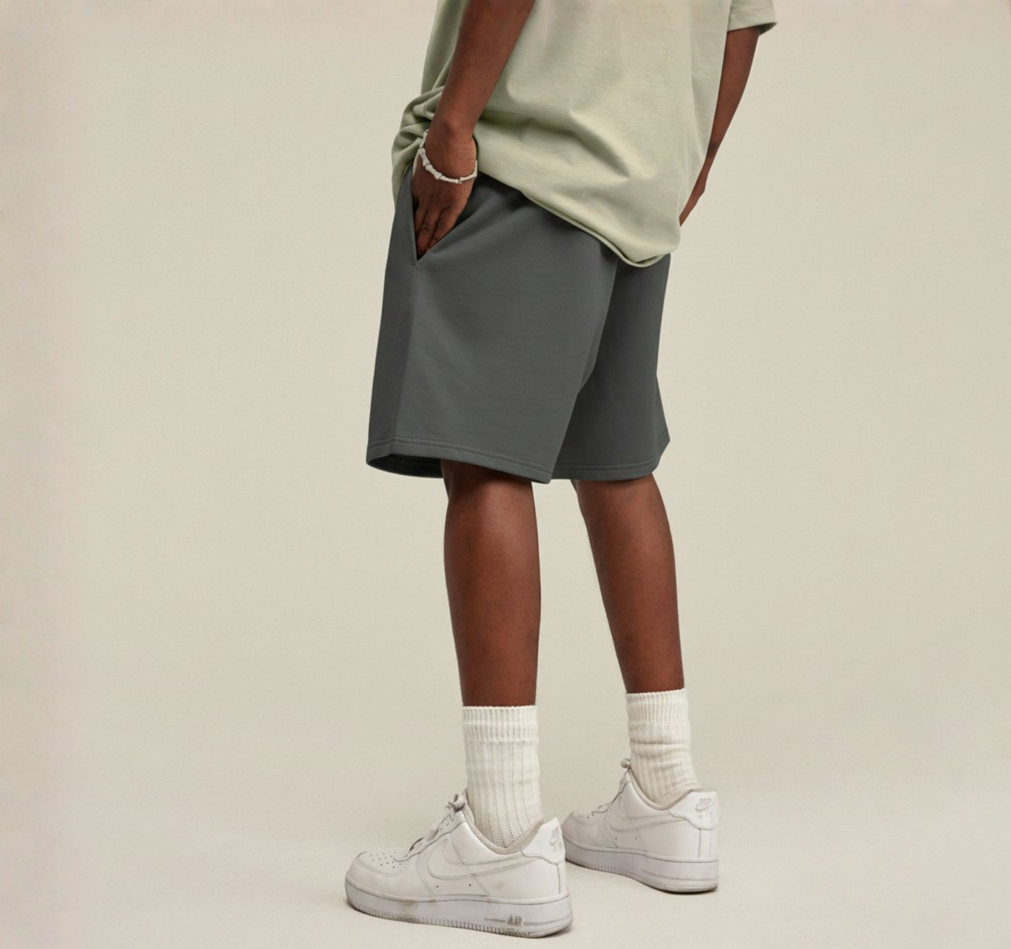 Premium Heavyweight Fleece Shorts - Illuminati White Logo