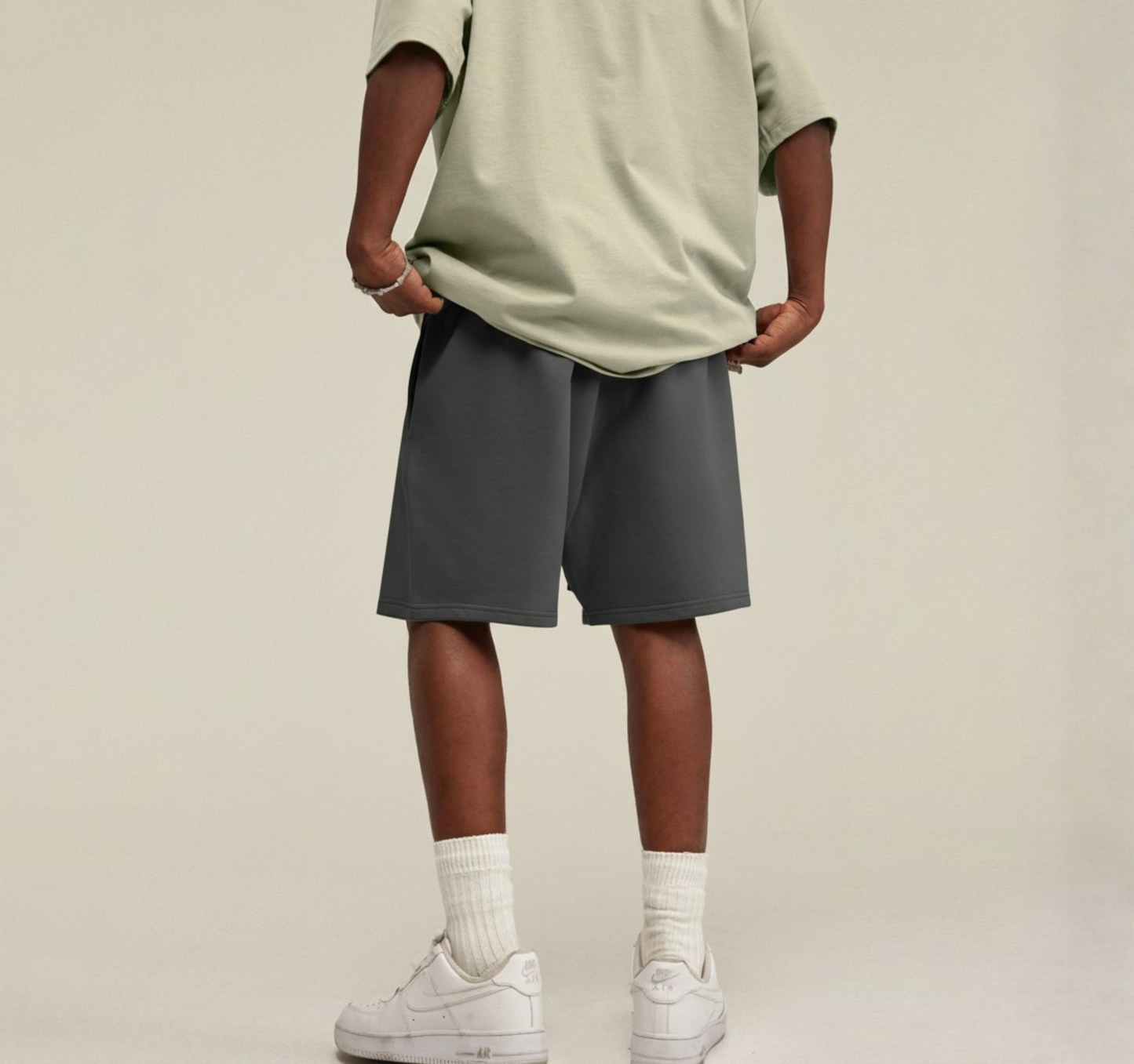 Premium Heavyweight Fleece Shorts - Illuminati White Logo