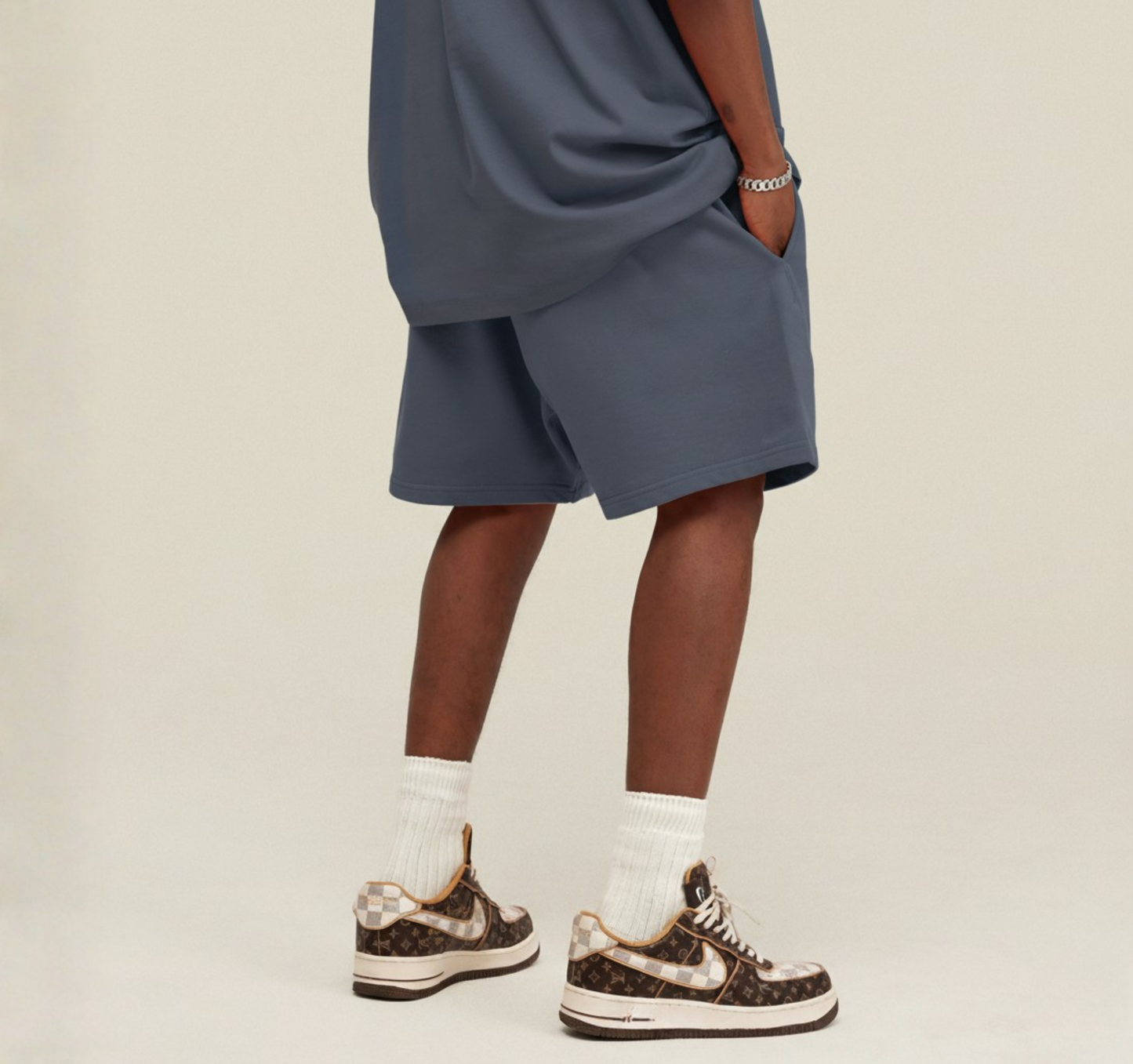 Premium Heavyweight Fleece Shorts - Illuminati White Logo