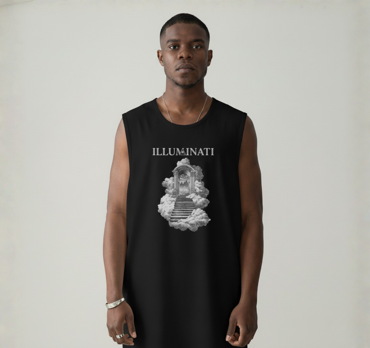 Oversized Sleeveless Tank Top - Time Fu** Off