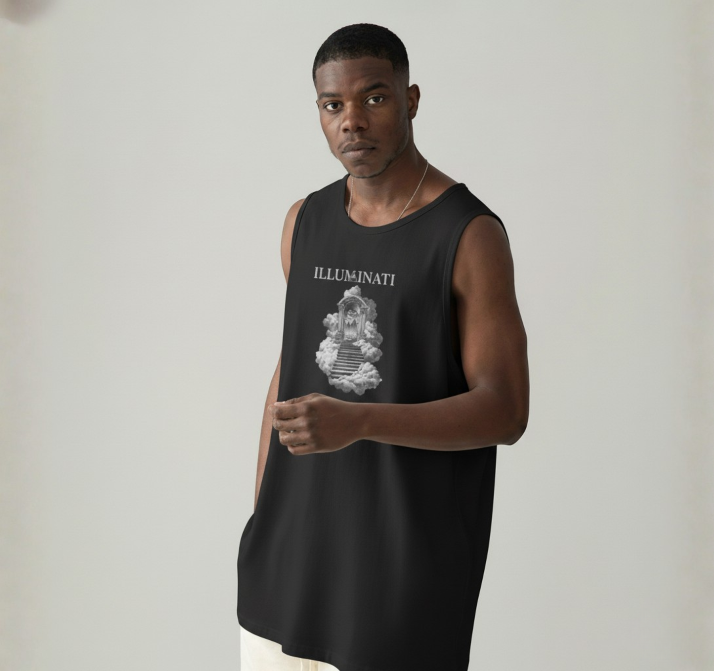 Oversized Sleeveless Tank Top - Time Fu** Off