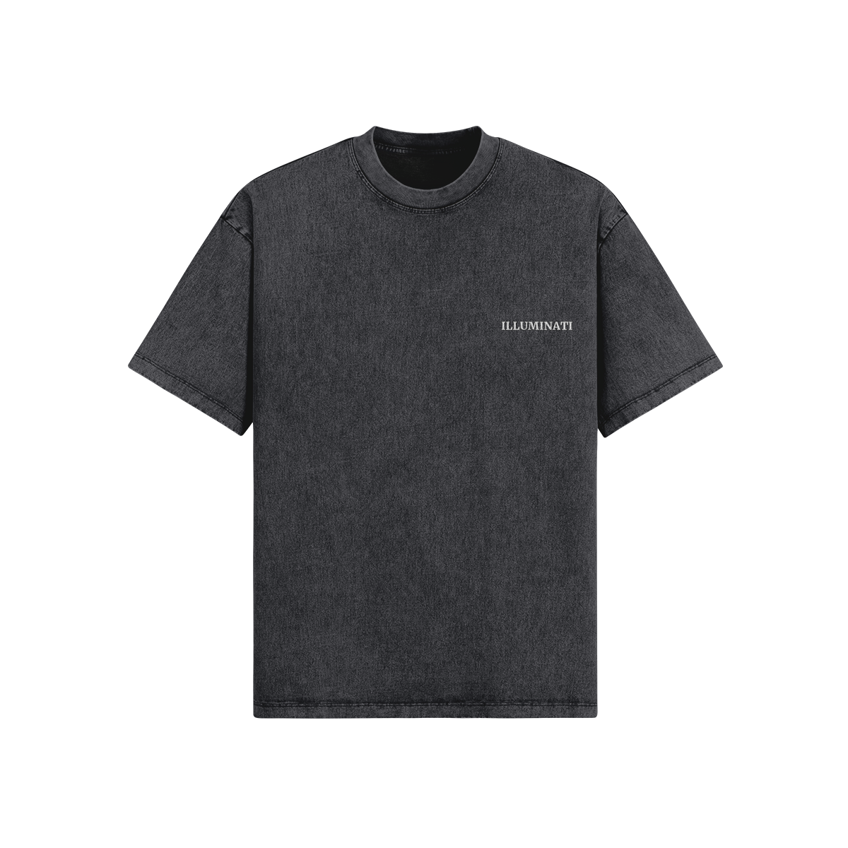 Vintage faded white logo ILLUMINATI T-SHIRT