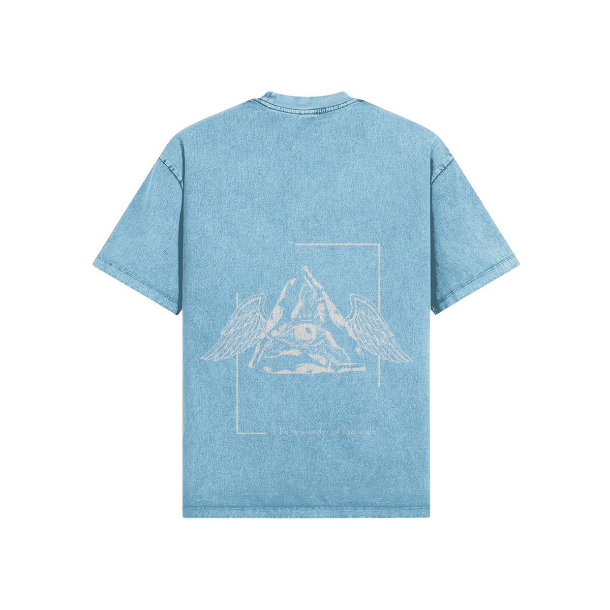 Vintage faded white logo ILLUMINATI T-SHIRT