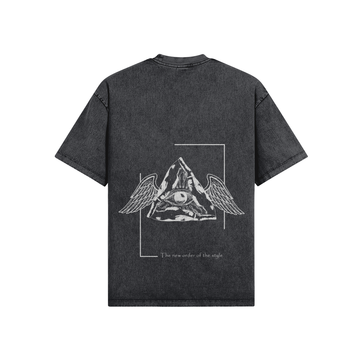 Vintage faded white logo ILLUMINATI T-SHIRT